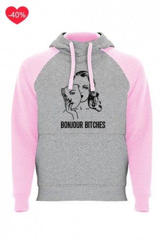 BONJOUR BITCHES - OVERSIZE HOODY DŽEMPERIS