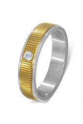 SALE - Vestuvinis žiedas su cirkonio kristalu