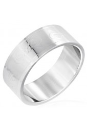 SALE - Plienis žiedas su kaspinėlio dizainu