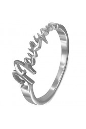 SALE - Plieninis ,,I love you" žiedas